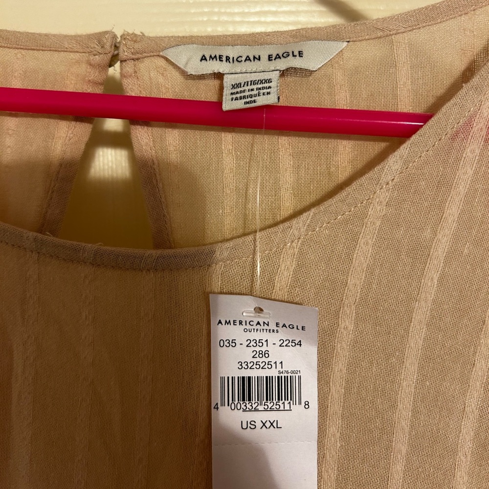 American Eagle Long Sleeve Open Back Blouse - Picture 2 of 3